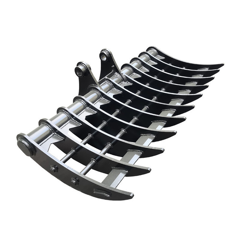 Root Rack Mini Excavator Excavator Rail Attachment Of Curved Root Rake For Excavator Digger For ...